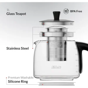چای ساز فلر مدل TS289 رنگ پلاتینیوم