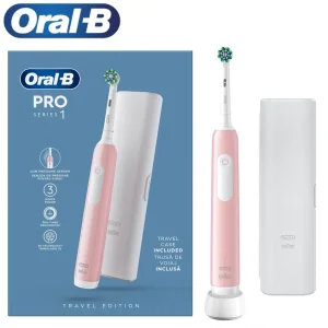مسواک برقی اورال بی مدل Pro Series 1 صورتی + کیف نگهدارنده