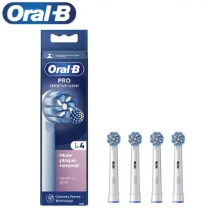 سری یدک مسواک برقی اورال بی 4 عددی  مدل  Pro Sensitive Clean