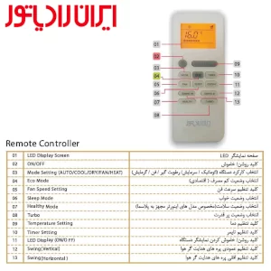 کولر گازی ایران رادیاتور 24000 مدل IAC-24CH/XA