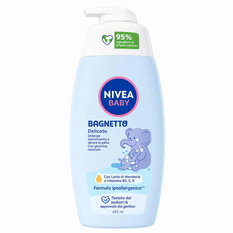 شامپو بدن کودک نیوآ مدل Bagnetto Delicato حجم 450 میل