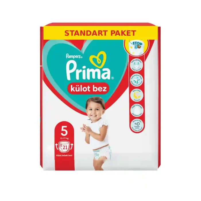 پوشک بچه شورتی پریما سایز پنج 21عددی