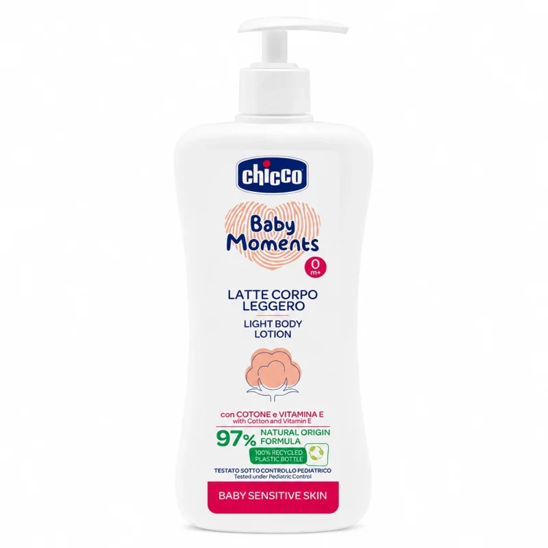 لوسیون بدن کودک چیکو ضد حساسیت Chicco Baby Moments  حجم 500 میلی‌لیتر