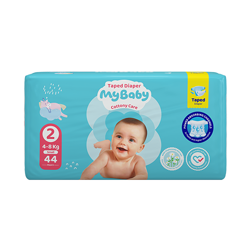 پوشک چسبی کانال دار مای بیبی my baby سایز 2 ، 44 عددی