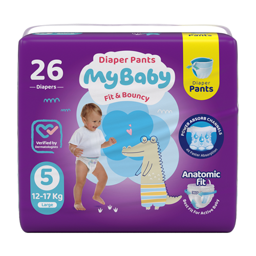 پوشک شورتی کانال دار مای بیبی my baby سایز 5 (26 عددی)