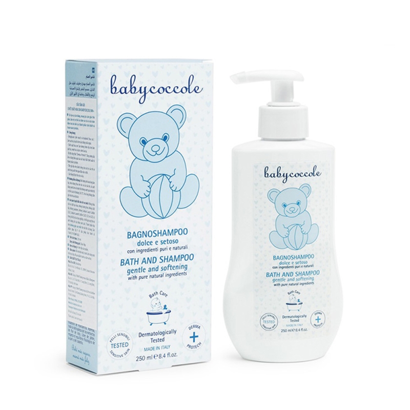 شامپو سر و بدن کودک بی بی کوکول Baby coccole حجم 250 میل
