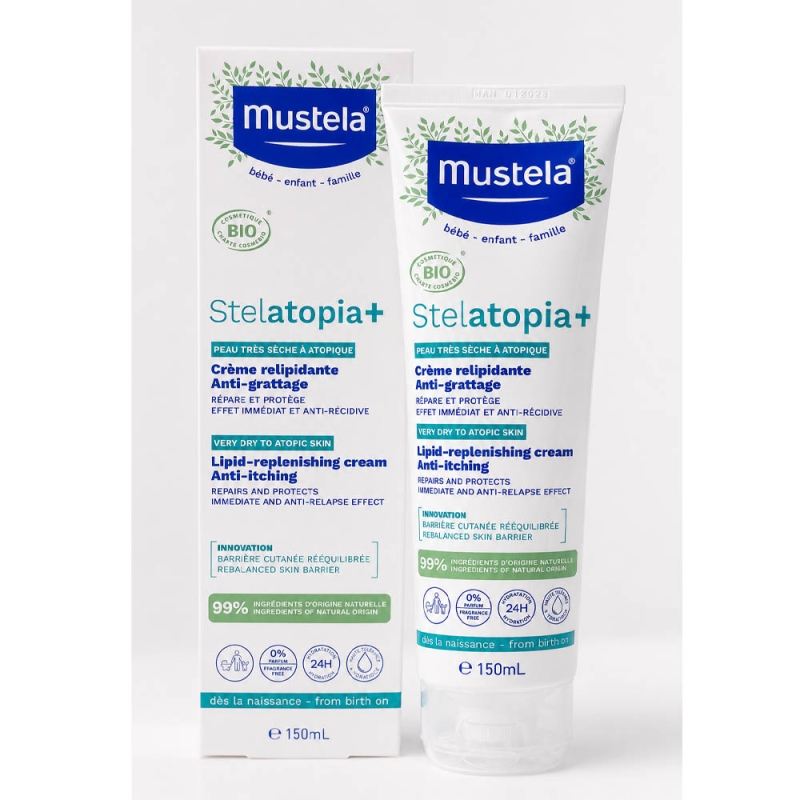 کرم مرطوب کننده استلاتوپیا موستلا +Mustela Stelatopia حجم 150 میل