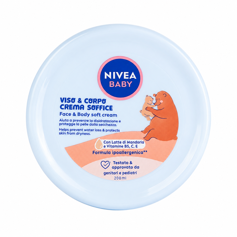 کرم نرم‌کننده صورت و بدن کودک نیوآ Baby Soft Cream 200ml