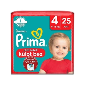 پوشک بچه شورتی پریما سایز چهار 52عددی