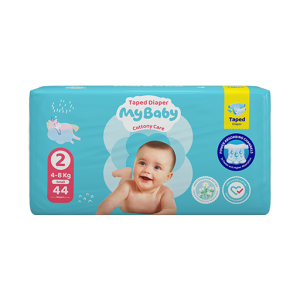 پوشک چسبی کانال دار مای بیبی my baby سایز 2 ، 44 عددی