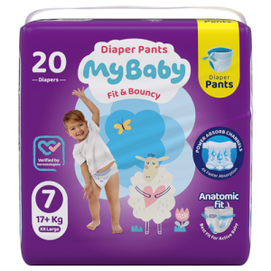 پوشک شورتی کانال دار مای بیبی my baby سایز 7 (20 عددی)