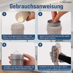 شیشه شیر آنتی کولیک 180 میل توییست شیک Twistshake