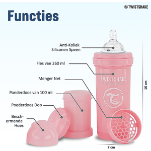 شیشه شیر آنتی کولیک 260 میل توییست شیک Twistshake