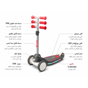 اسکوتر کودک کیوپلی QPlay مدل Mika LED