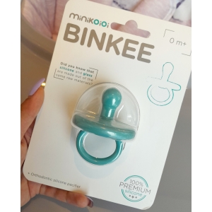 پستانک تمام سیلیکونی minikoioi رنگ سبز تیره