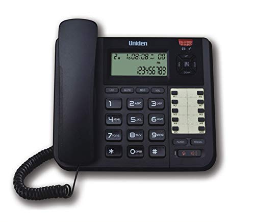 تلفن رومیزی سیمی UNIDEN AS8401 با اسپیکرفون و نمایشگر شماره (مشکی)