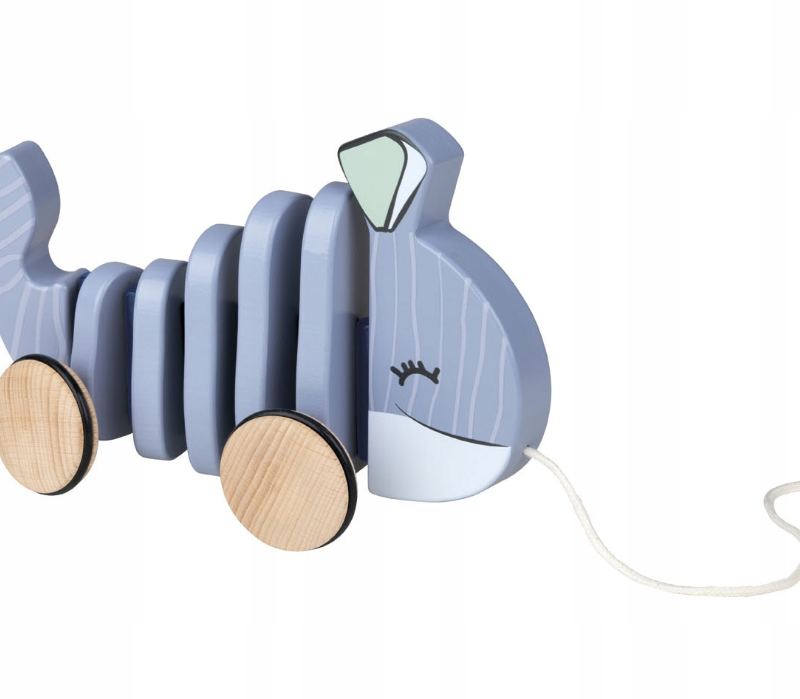 اسباب‌بازی چوبی موتوری Playtive – نهنگ با قابلیت کشیدن روی چرخ‌ها (۱۸ ماه به بالا)