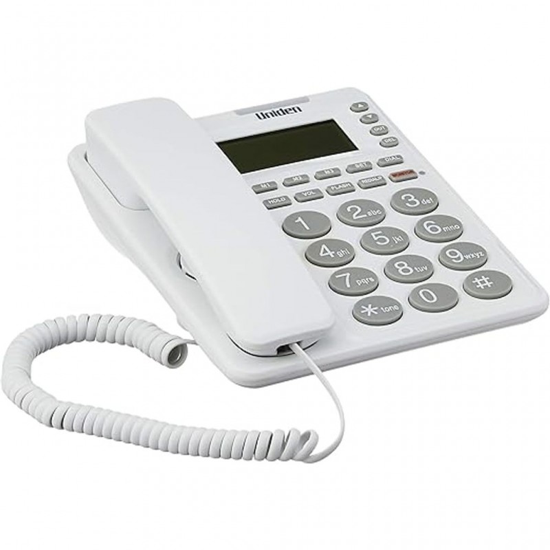 تلفن رومیزی سیمی UNIDEN AT6408 با اسپیکرفون و نمایشگر شماره