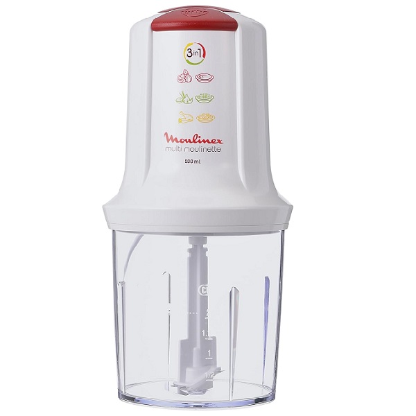 خردکن مولینکس مدل Multi Moulinette AT711 ساخت فرانسه، توان 400 وات، ظرفیت 500 میلی‌لیتر – سفید