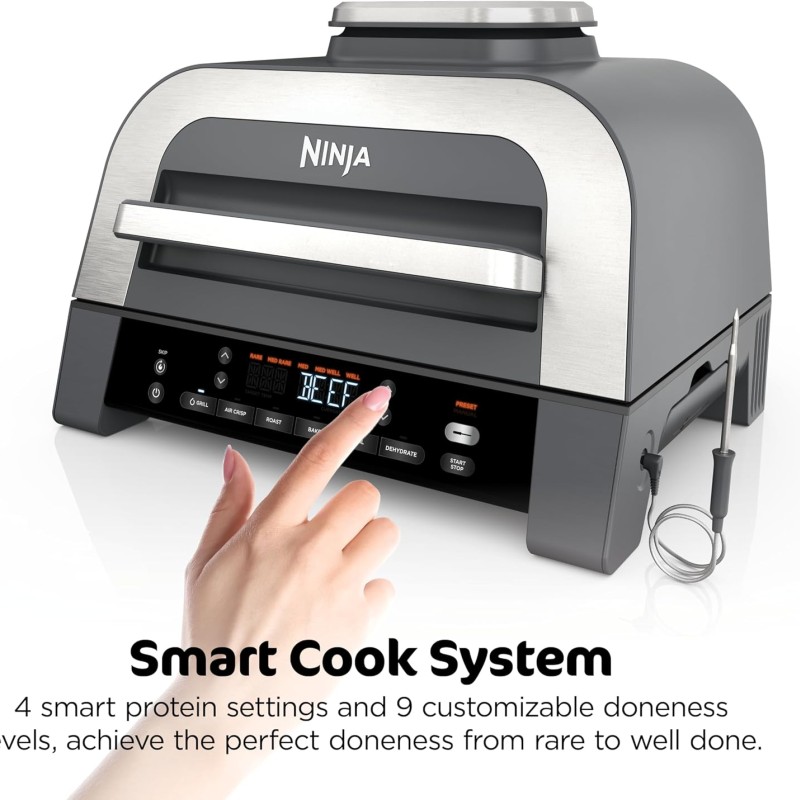 گریل و سرخ‌کن بدون روغن نینجا Foodi Smart XL مدل DG551ME (۶ کاره، نسل دوم)