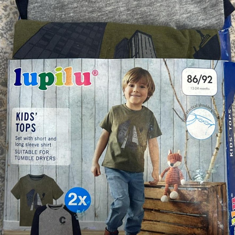 تی شرت پسرانه ۲ عددی برند LUPILO