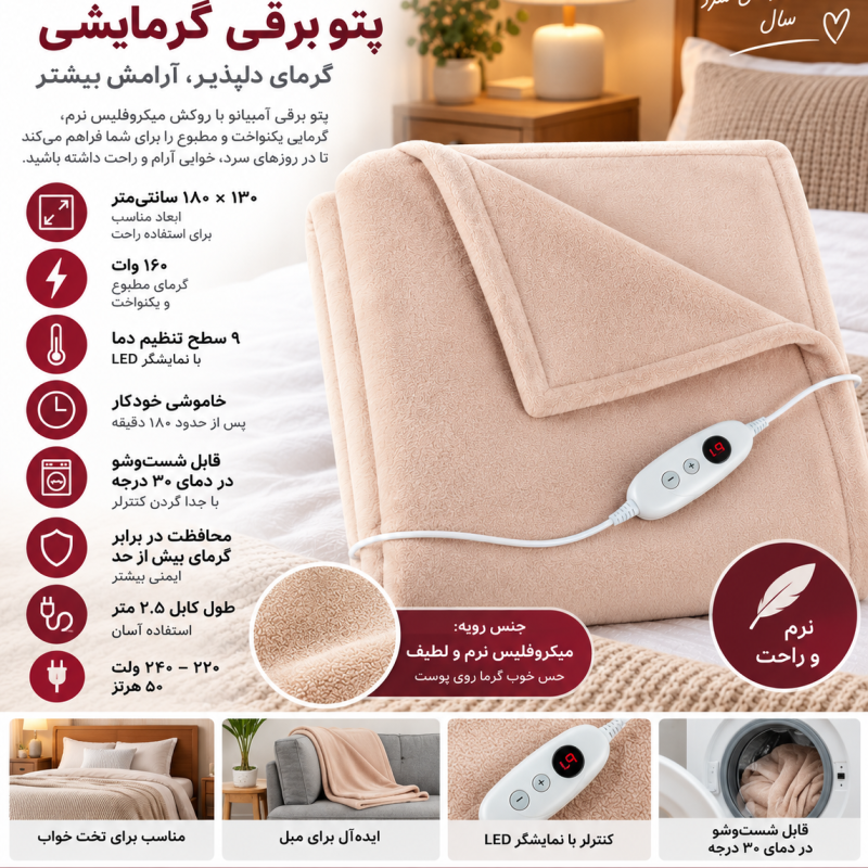 پتو برقی گرمایشی آمبیانو (AMBIANO)
