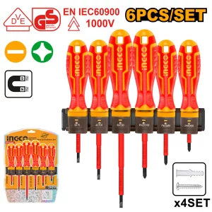 پیچ گوشتی اینکو مدل HKISD-0608 مجموعه 6 عددی