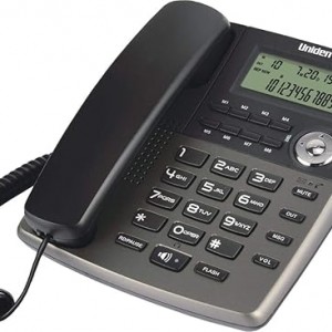 تلفن رومیزی سیمی UNIDEN AS7401 تیتانیوم با اسپیکرفون و نمایشگر شماره