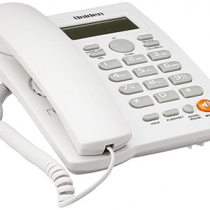 تلفن رومیزی UNIDEN AS7413 با نمایشگر شماره و اسپیکرفون یک‌طرفه (سفید / مشکی)