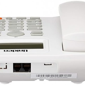 تلفن رومیزی UNIDEN AS7413 با نمایشگر شماره و اسپیکرفون یک‌طرفه (سفید / مشکی)