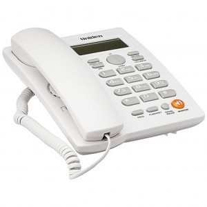 تلفن رومیزی UNIDEN AS7413 با نمایشگر شماره و اسپیکرفون یک‌طرفه (سفید / مشکی)