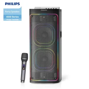 اسپیکر پارتی و کارائوکه بی‌سیم فیلیپس PHILIPS TAX 4069 دو باند 8 اینچ با نور RGB و میکروفون وایرلس