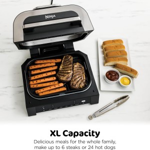 گریل و سرخ‌کن بدون روغن نینجا Foodi Smart XL مدل DG551ME (۶ کاره، نسل دوم)
