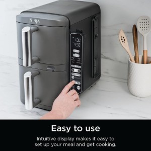سرخ‌کن بدون روغن  SL451 ظرفیت 10 کوارت –Ninja DoubleStack XL Smart دو سبد هوشمند با تکنولوژی DoubleStack