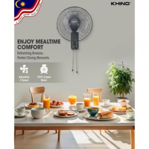 پنکه دیواری 16 اینچ KHIND مدل WF163T با کنترل دستی 3 سرعته، موتور 100% مسی