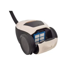 جاروبرقی کیسه‌دار آ ا گ مدل VX82-1-ALR با توان 2200 وات، ظرفیت مخزن 3.5 لیتر، فناوری هوشمند تنظیم خودکار مکش، موتور کم‌صدا با تکنولوژی Silent Air، فیلتر بهداشتی Allergy Plus و پارویی چندحالته با مانوردهی 180 درجه
