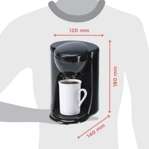 قهوه‌ساز تک فنجان بلک اند دکر 330 وات مدل DCM25-B5 (Black+Decker One Cup Coffee Maker DCM25-B5)