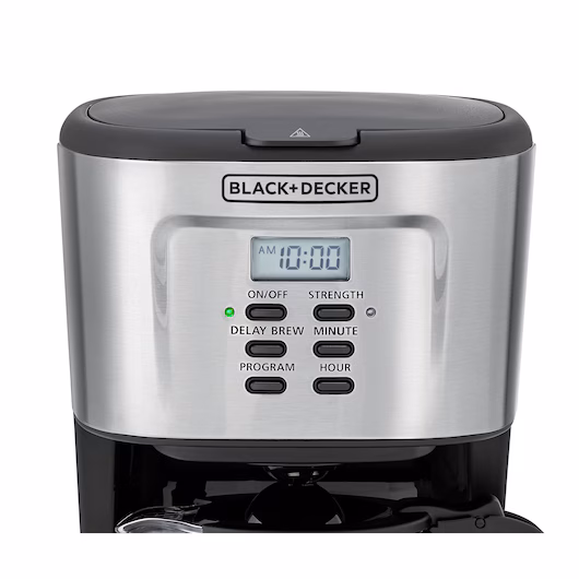قهوه‌ساز بلک اند دکر 12 فنجان 900 وات مدل DCM85-B5 (Black+Decker Programmable Coffee Maker DCM85-B5)