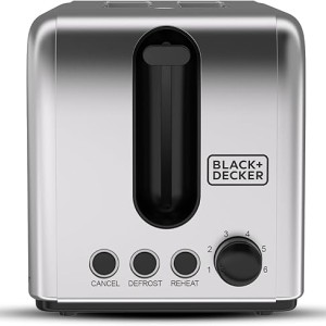 توستر بلک اند دکر 2 اسلایس 1050 وات مدل ET244-B5 (Black+Decker 2-Slice Toaster ET244-B5)