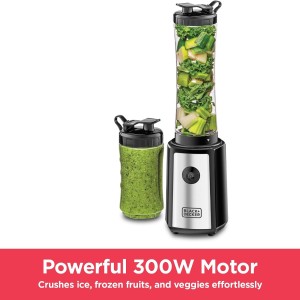 مخلوط‌کن ورزشی و اسموتی‌ساز بلک اند دکر 300 وات مدل SBX300-B5 (Black+Decker Sports Blender SBX300-B5)