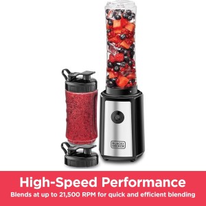 مخلوط‌کن ورزشی و اسموتی‌ساز بلک اند دکر 300 وات مدل SBX300-B5 (Black+Decker Sports Blender SBX300-B5)