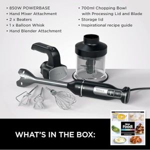 گوشت‌کوب برقی سه‌کاره نینجا مدل Ninja Foodi 3-in-1 Hand Blender, Mixer &amp; Chopper (CI100 Series)