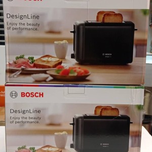 توستر بوش دو اسلایس مدل TAT3P423GB استیل مشکی (Bosch Compact Toaster TAT3P423GB)