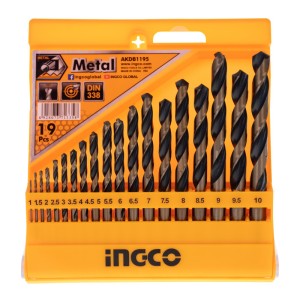 مجموعه 19 عددی مته کبالت اینکو مدل AKDB1195