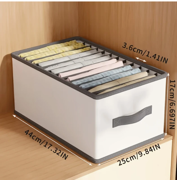 باکس کشویی پارچه‌ای با دسته و تقسیم‌بندی داخلی