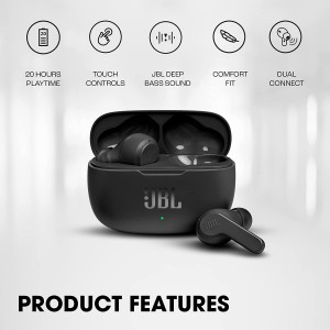 هندزفری بلوتوثی جی بی ال مدل JBL WAVE 200 - مشکی