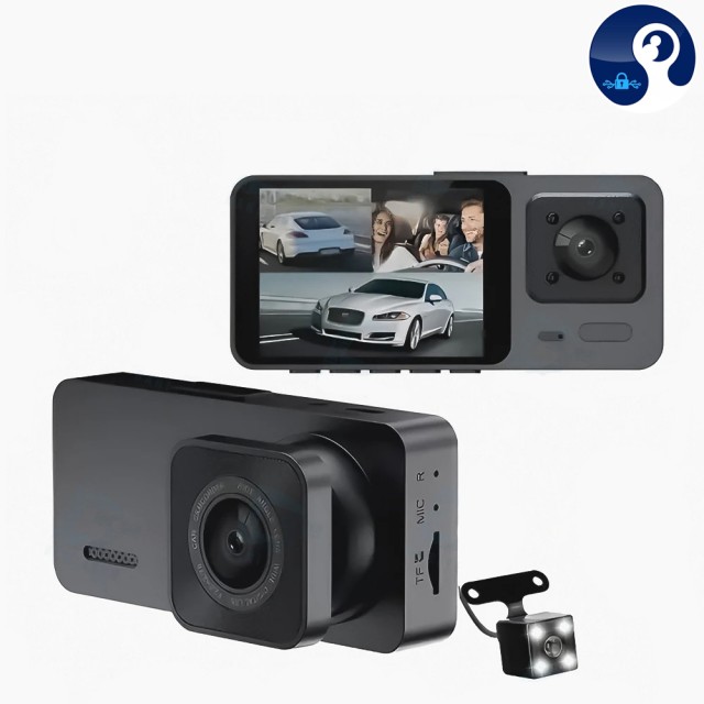 دوربین ثبت وقایع خودرو 3 لنز مدل S10