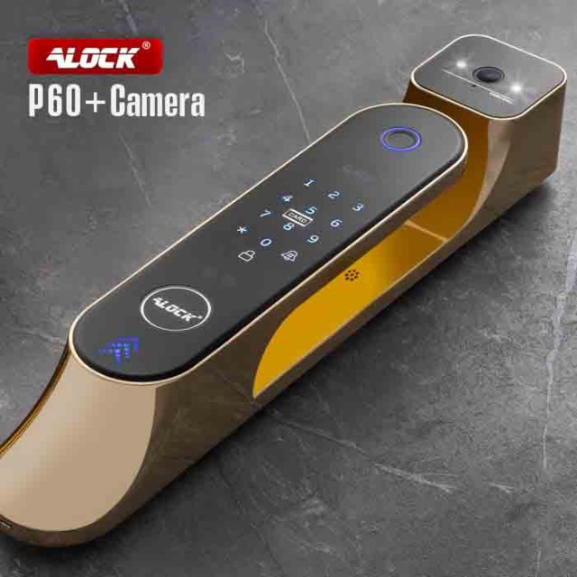دستگیره چشمی دار و قفل اثر انگشتی دیجیتال ALOCK مدل P60+ Camera G