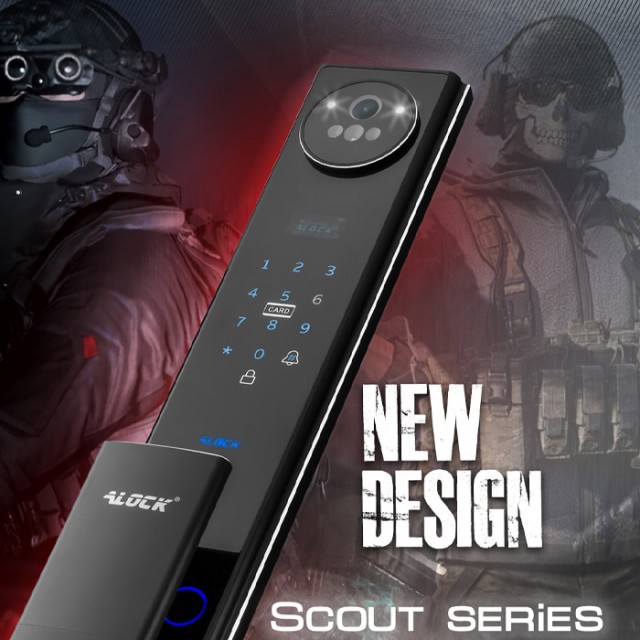 قفل اثر انگشتی و دستگیره تشخیص چهره ALOCK مدل Scout series (P1+)