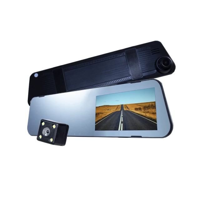 آینه مانیتوردار خودرو دو دوربین مدل XR5 PLUS